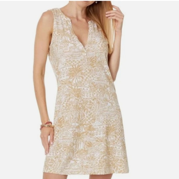 NWT LILLY PULITZER DEV DRESS SAND BAR PALM BEACH PARADISE M - Picture 5 of 7